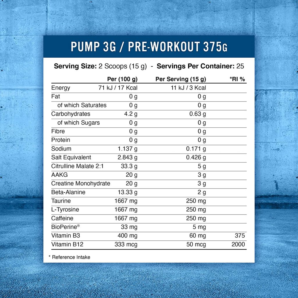 APPLIED NUTRITION PUMP 3G 375G PréWorkout